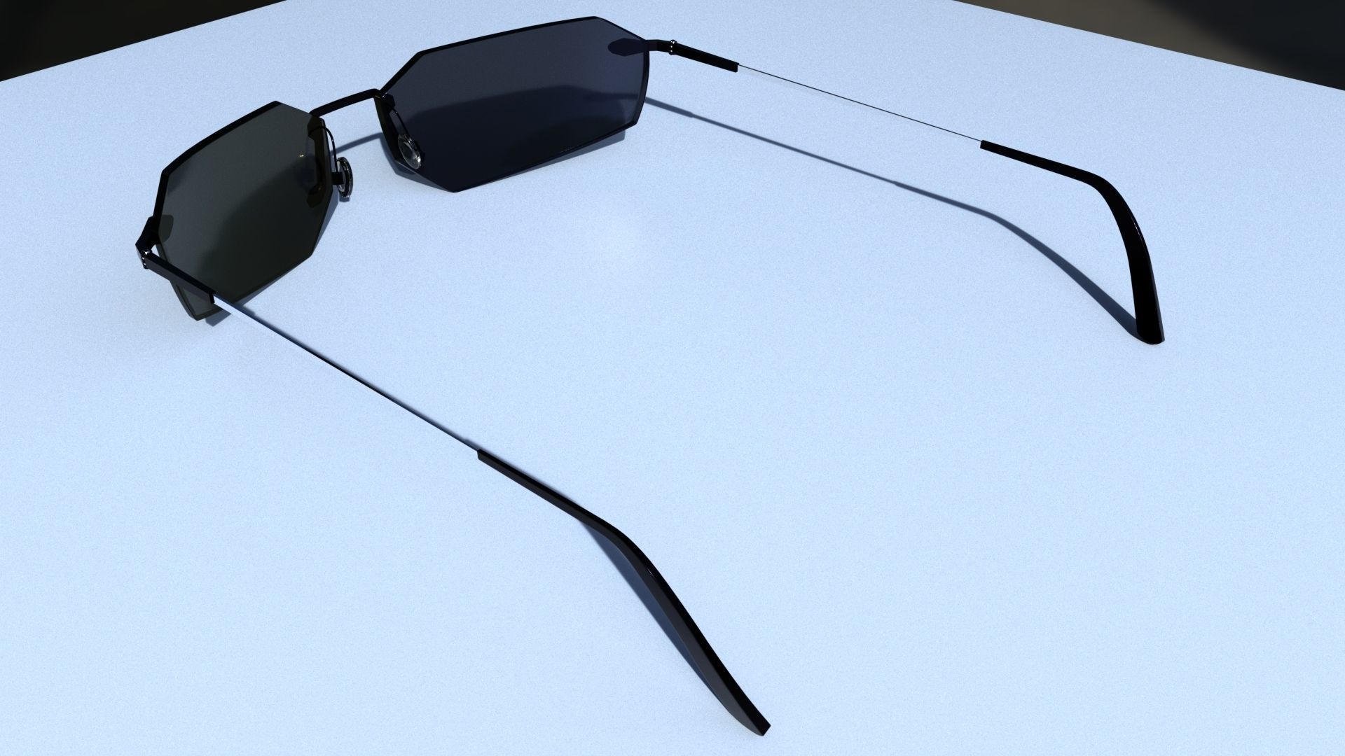 The Matrix Sunglasses - Agent Smith Low-poly 3D model_13