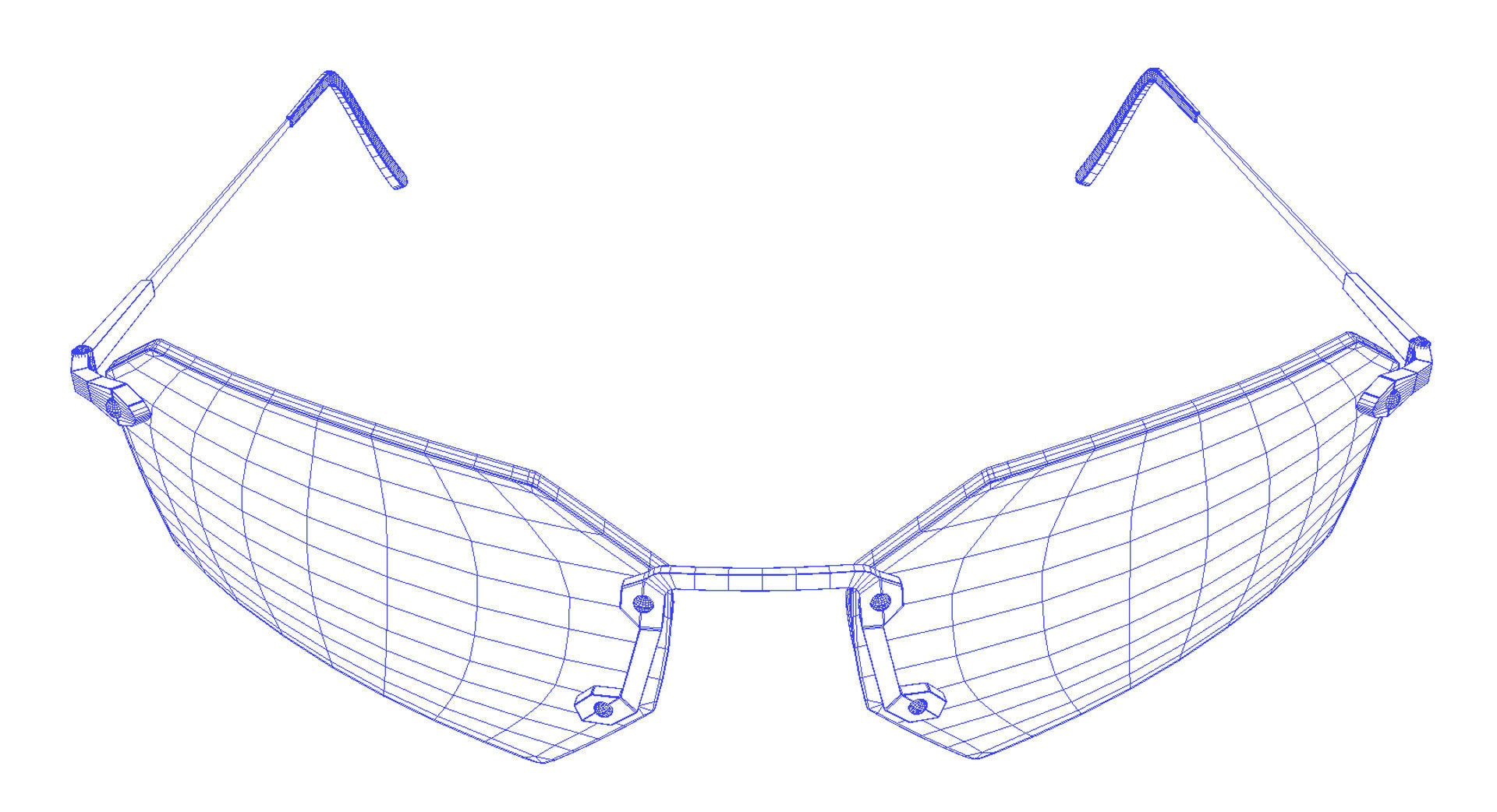 The Matrix Sunglasses - Agent Smith Low-poly 3D model_12