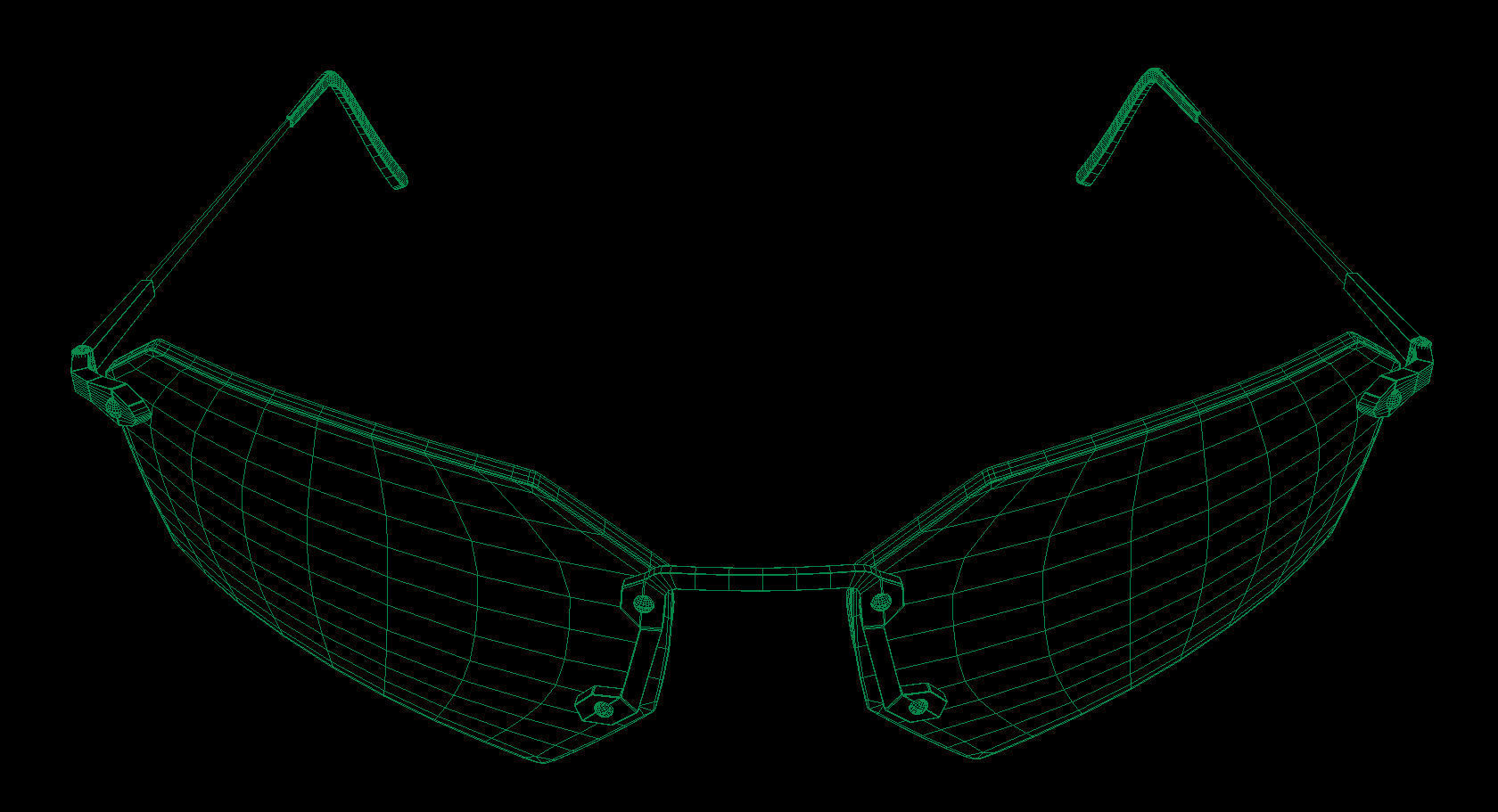 The Matrix Sunglasses - Agent Smith Low-poly 3D model_11