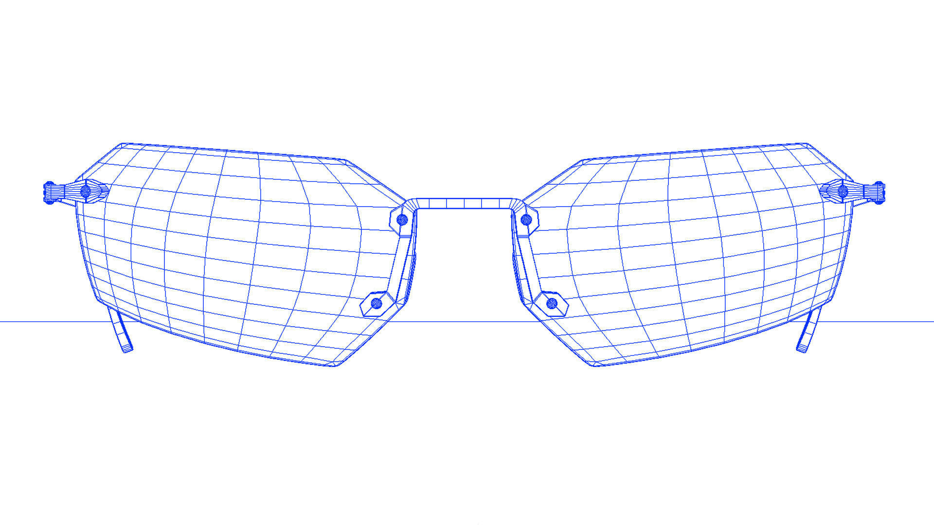 The Matrix Sunglasses - Agent Smith Low-poly 3D model_6