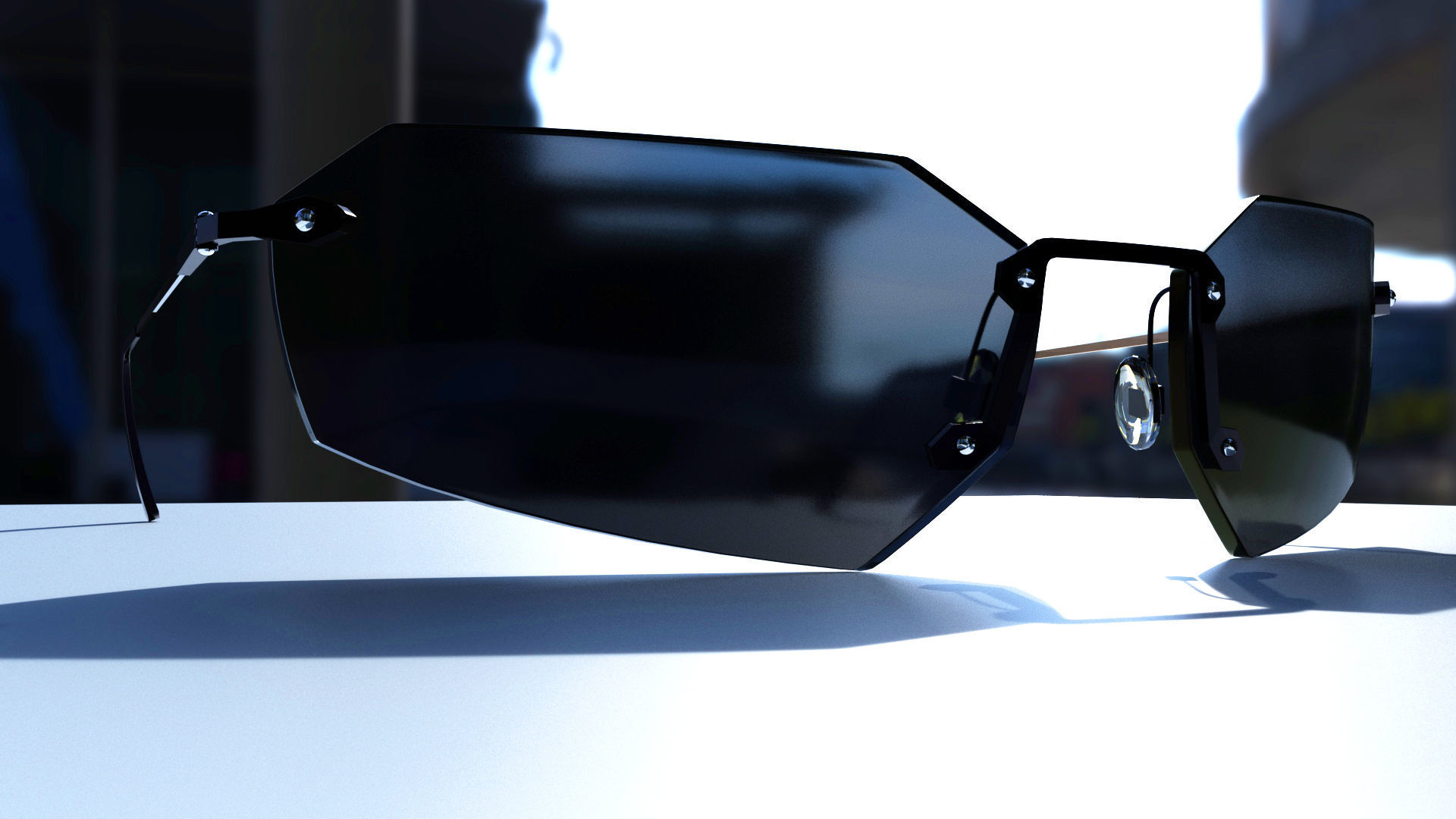 The Matrix Sunglasses - Agent Smith Low-poly 3D model_19