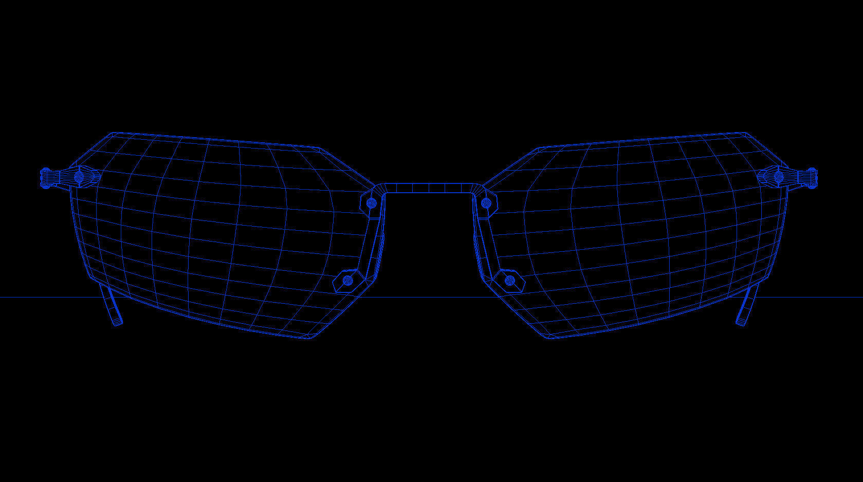 The Matrix Sunglasses - Agent Smith Low-poly 3D model_5