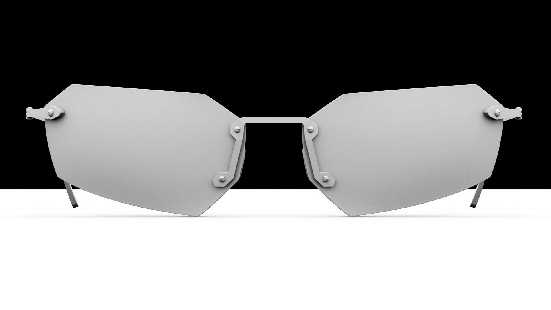 The Matrix Sunglasses - Agent Smith Low-poly 3D model_3