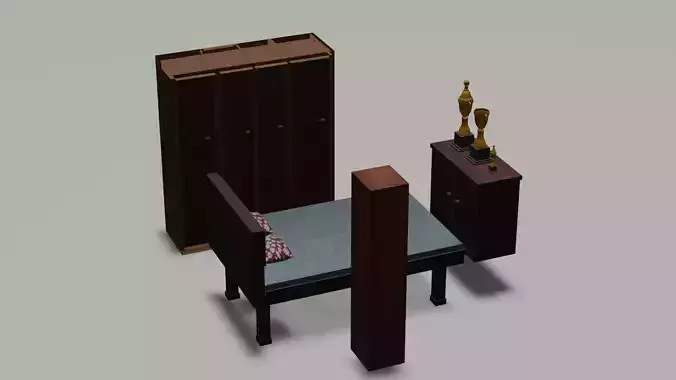 BED ROOM INTERIOR PROPS