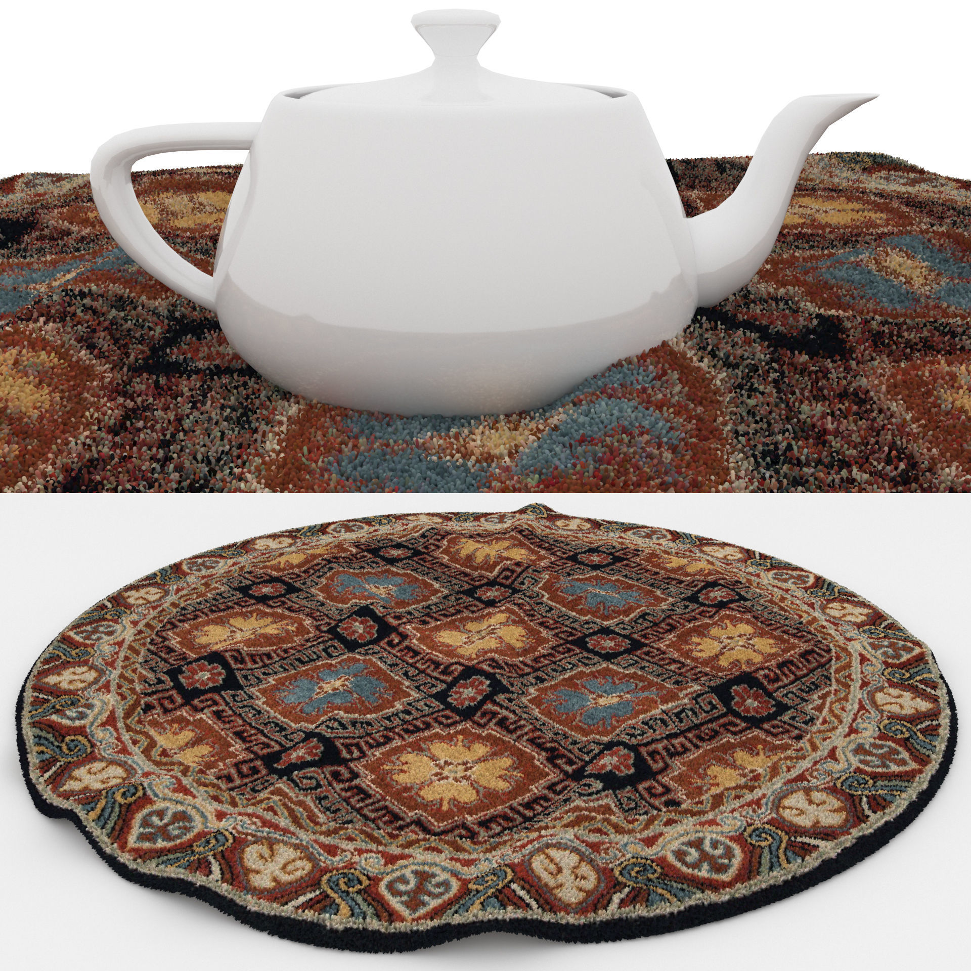 Rugs No 879 Low-poly 3D model_1