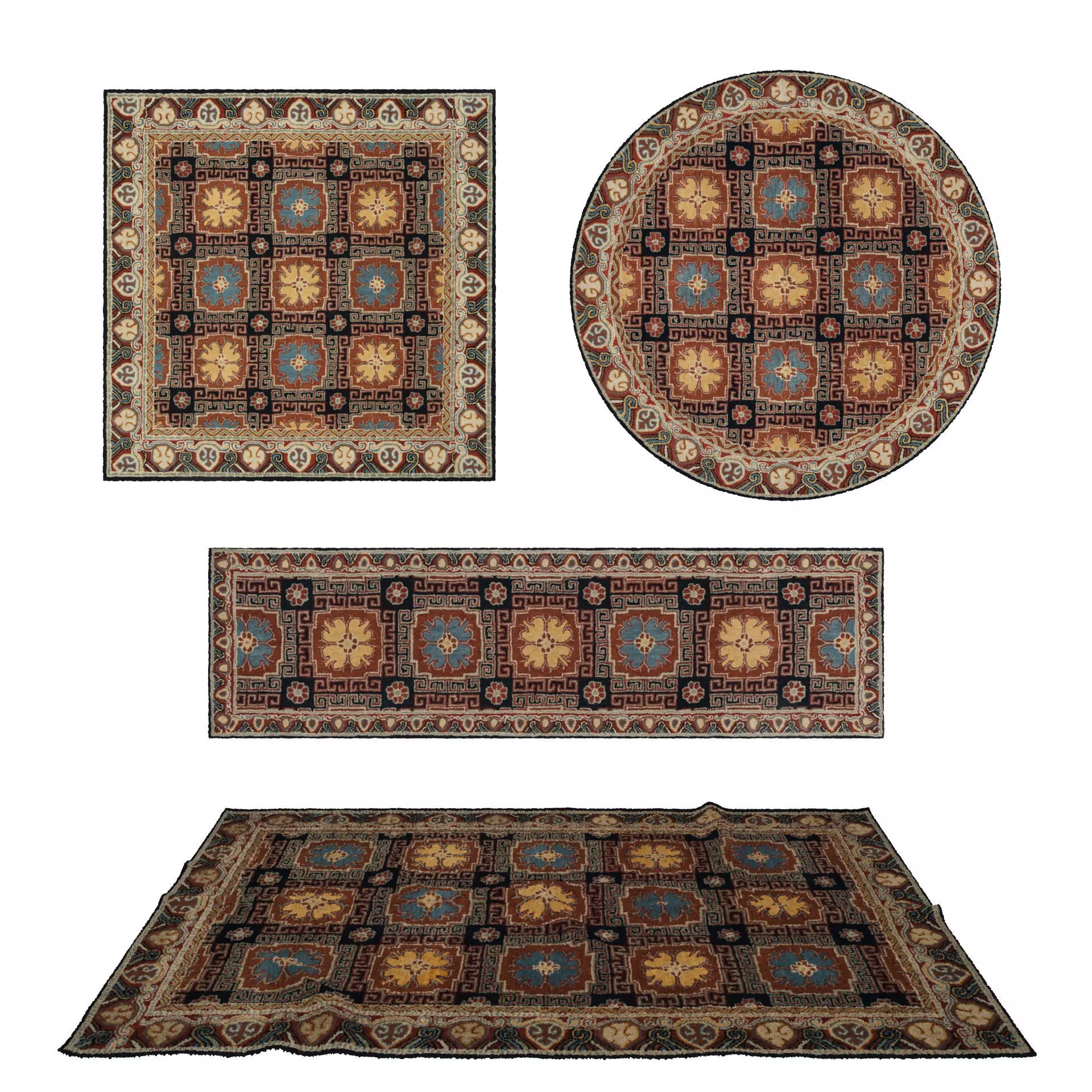 Rugs No 879 Low-poly 3D model_0