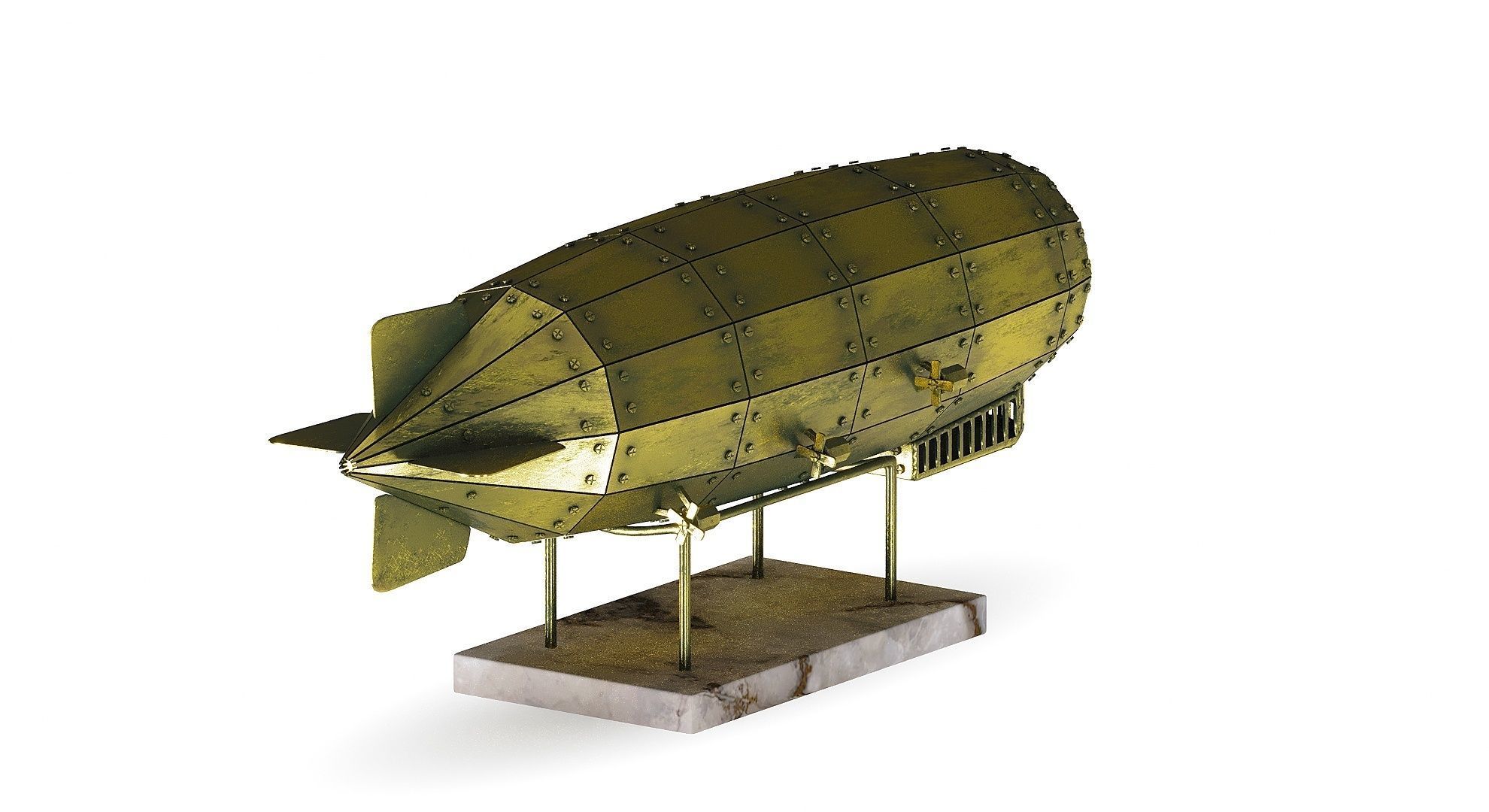 Airship Graf Zeppelin handmade model 3D model_14