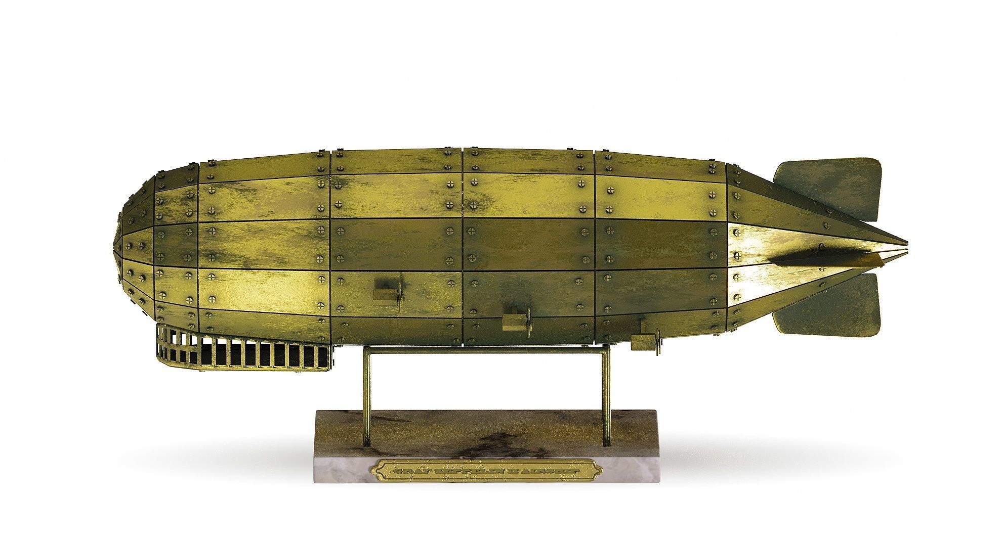 Airship Graf Zeppelin handmade model 3D model_1
