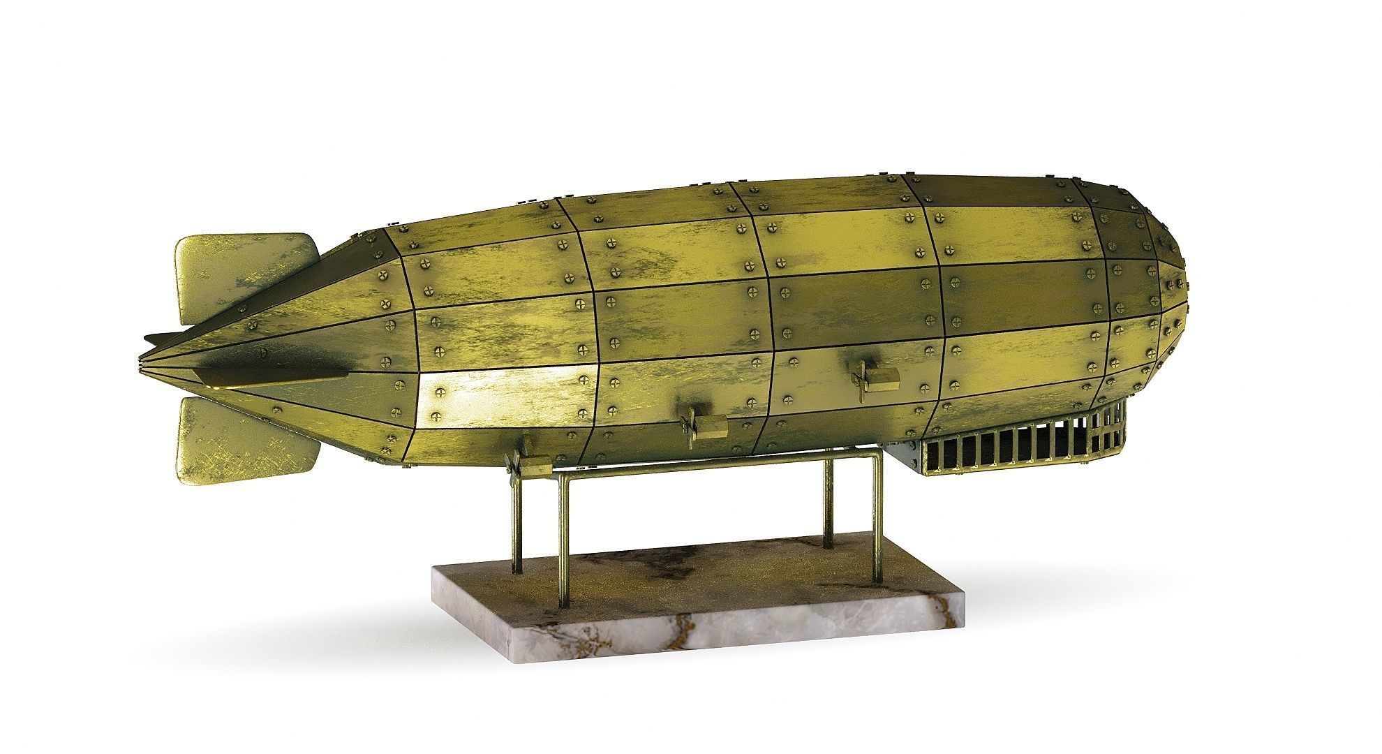 Airship Graf Zeppelin handmade model 3D model_12