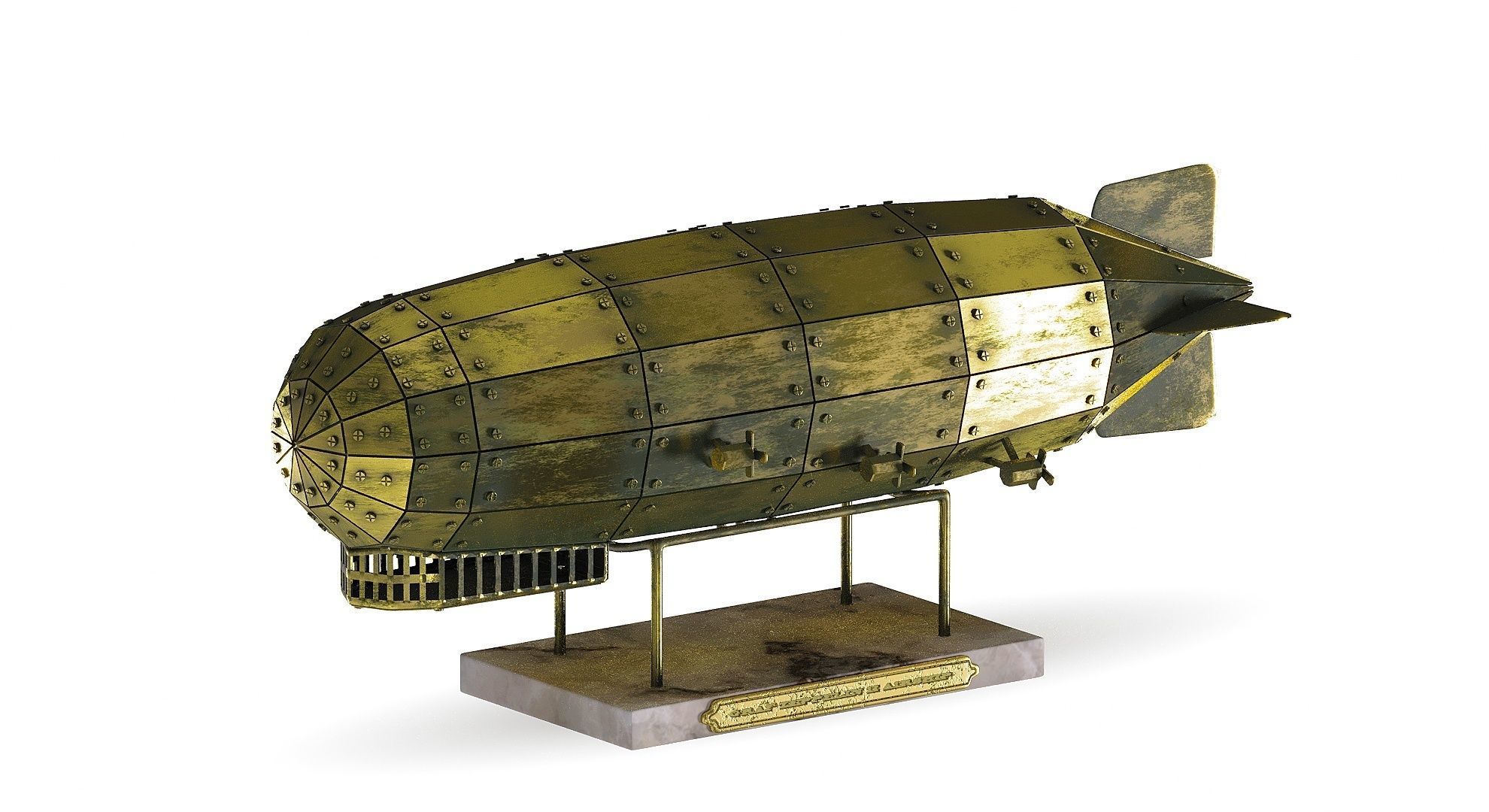 Airship Graf Zeppelin handmade model 3D model_3