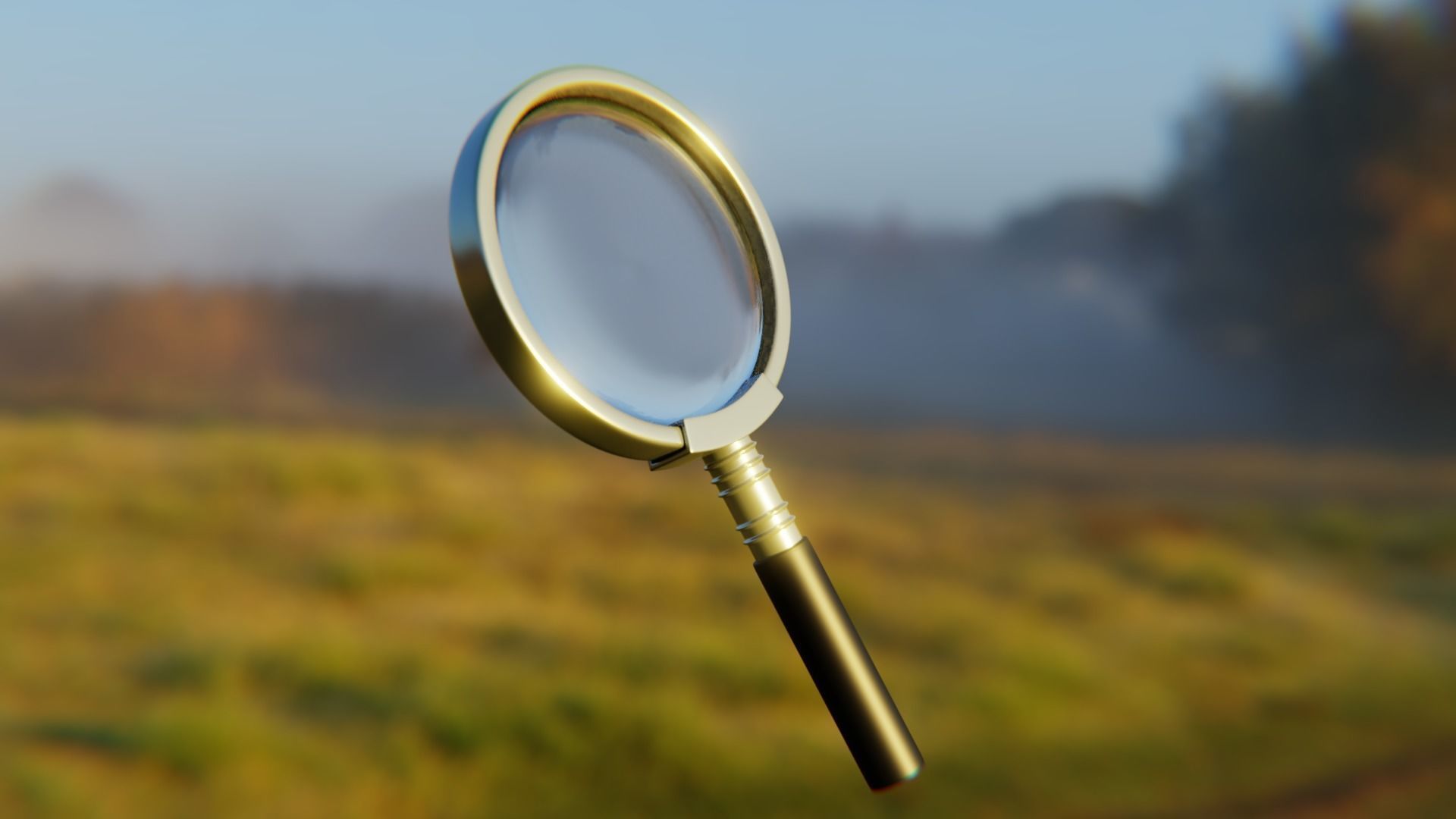 Realistic Magnifying Glass - High Poly 3D Prop Model 3D model_5