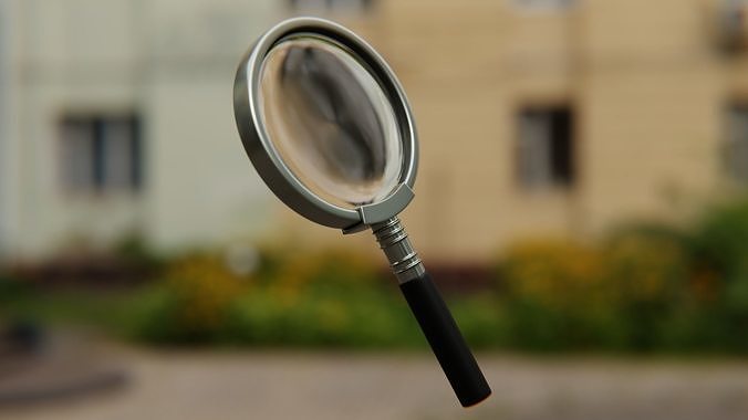 Realistic Magnifying Glass - High Detail Prop 3D model