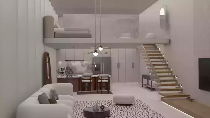 VR Morden Loft 3D model