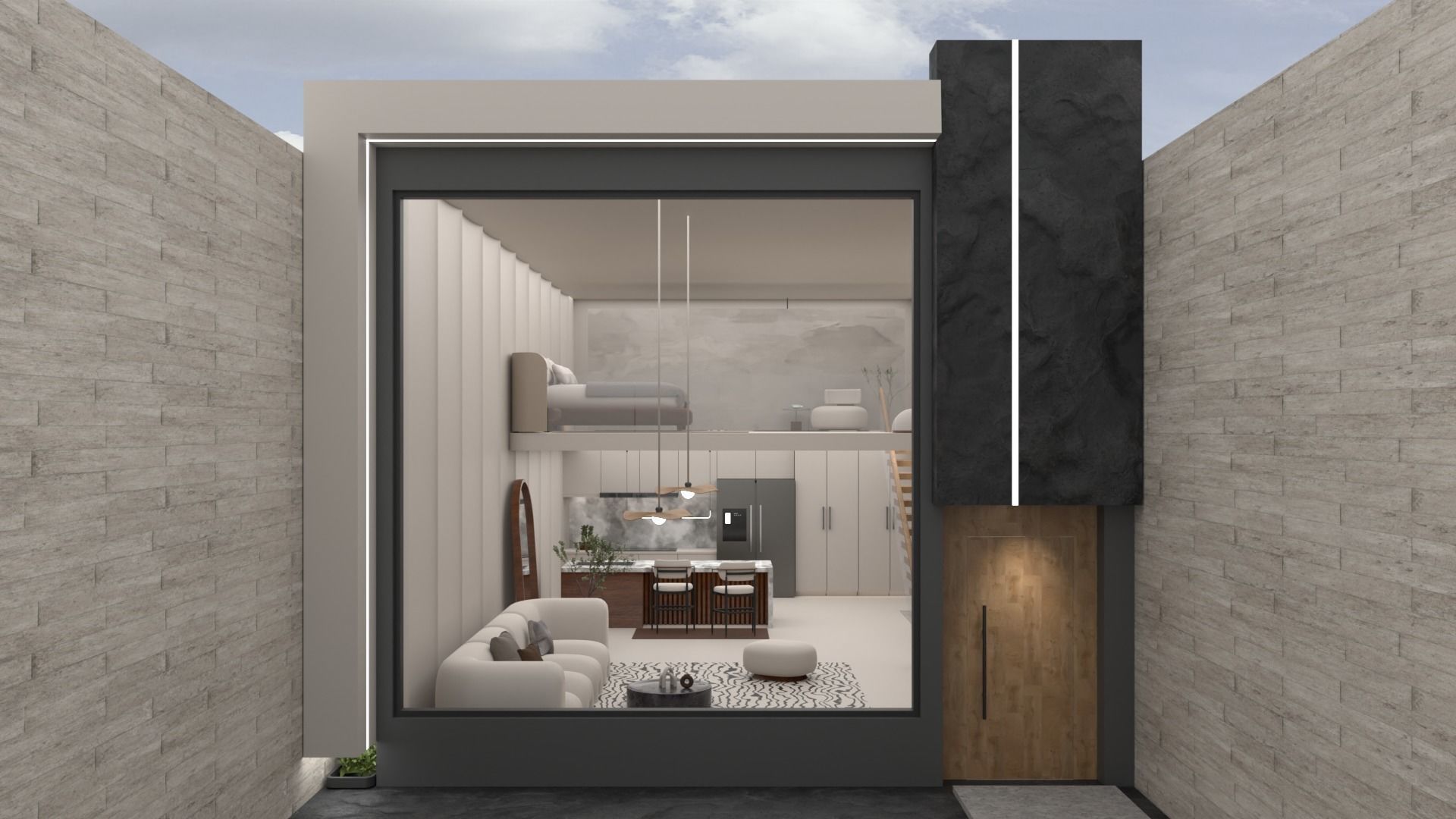 VR Morden Loft 3D model_11