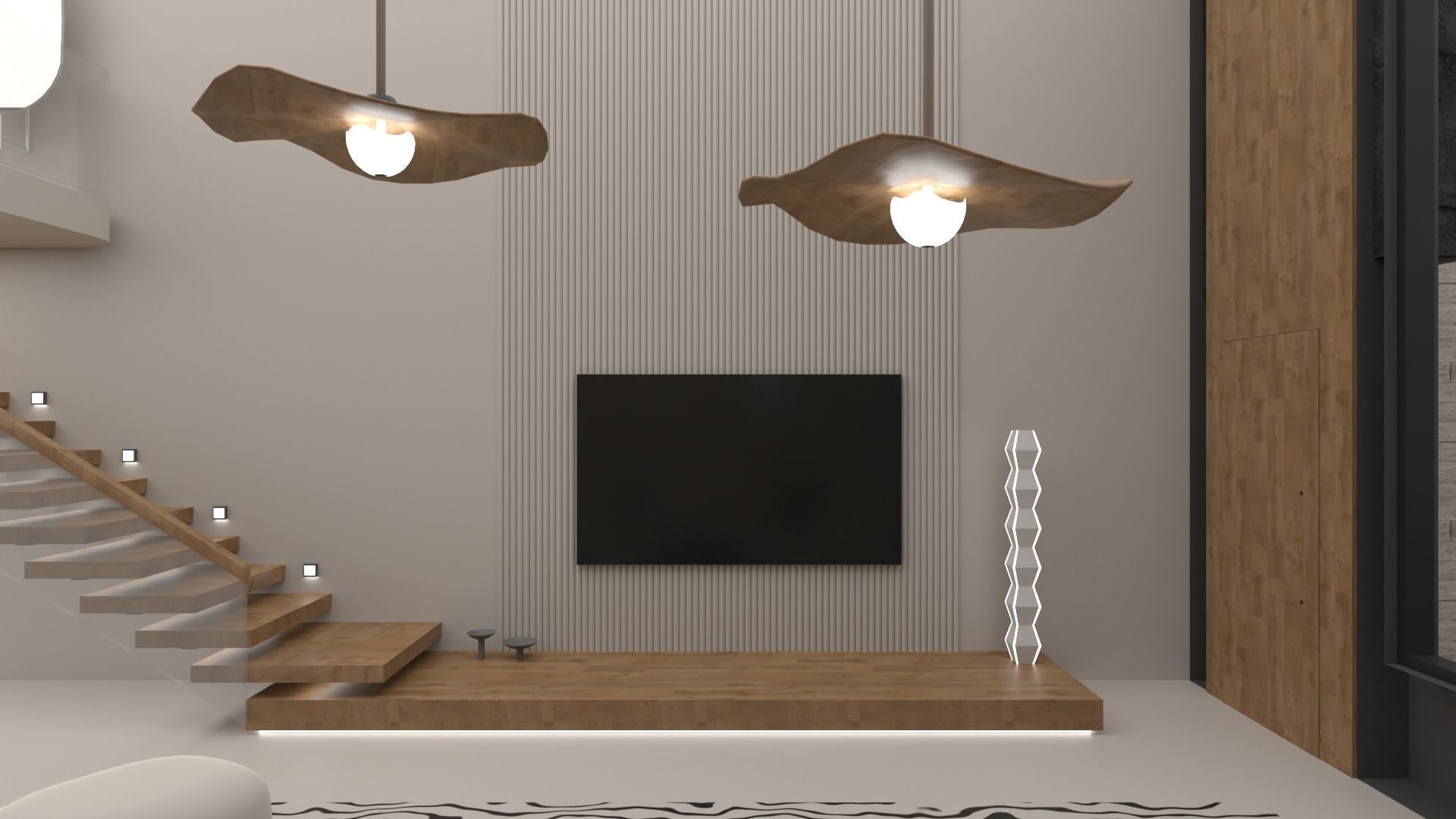 VR Morden Loft 3D model_9