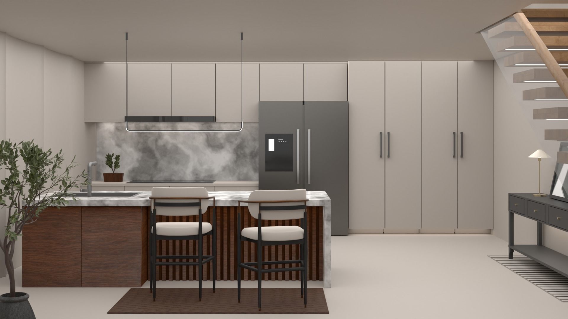 VR Morden Loft 3D model_3