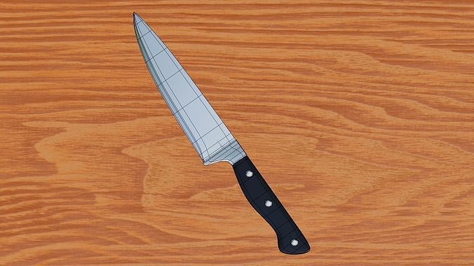 Chef Kitchen Knife - Realistic High Quality 3D Model 3D model 5
