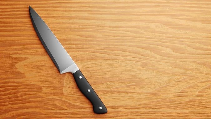 Chef Kitchen Knife - Realistic High Quality 3D Model 3D model 2