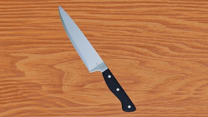 Chef Kitchen Knife - Realistic High Quality 3D Model 3D model 6