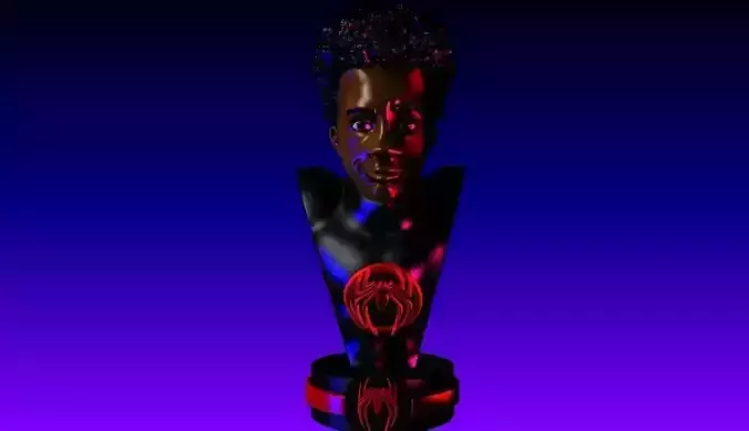 MILES MORALES SPIDERMAN MARVEL BUST 3D print model
