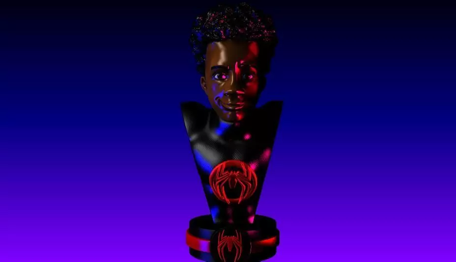 MILES MORALES SPIDERMAN MARVEL BUST 3D print model_0