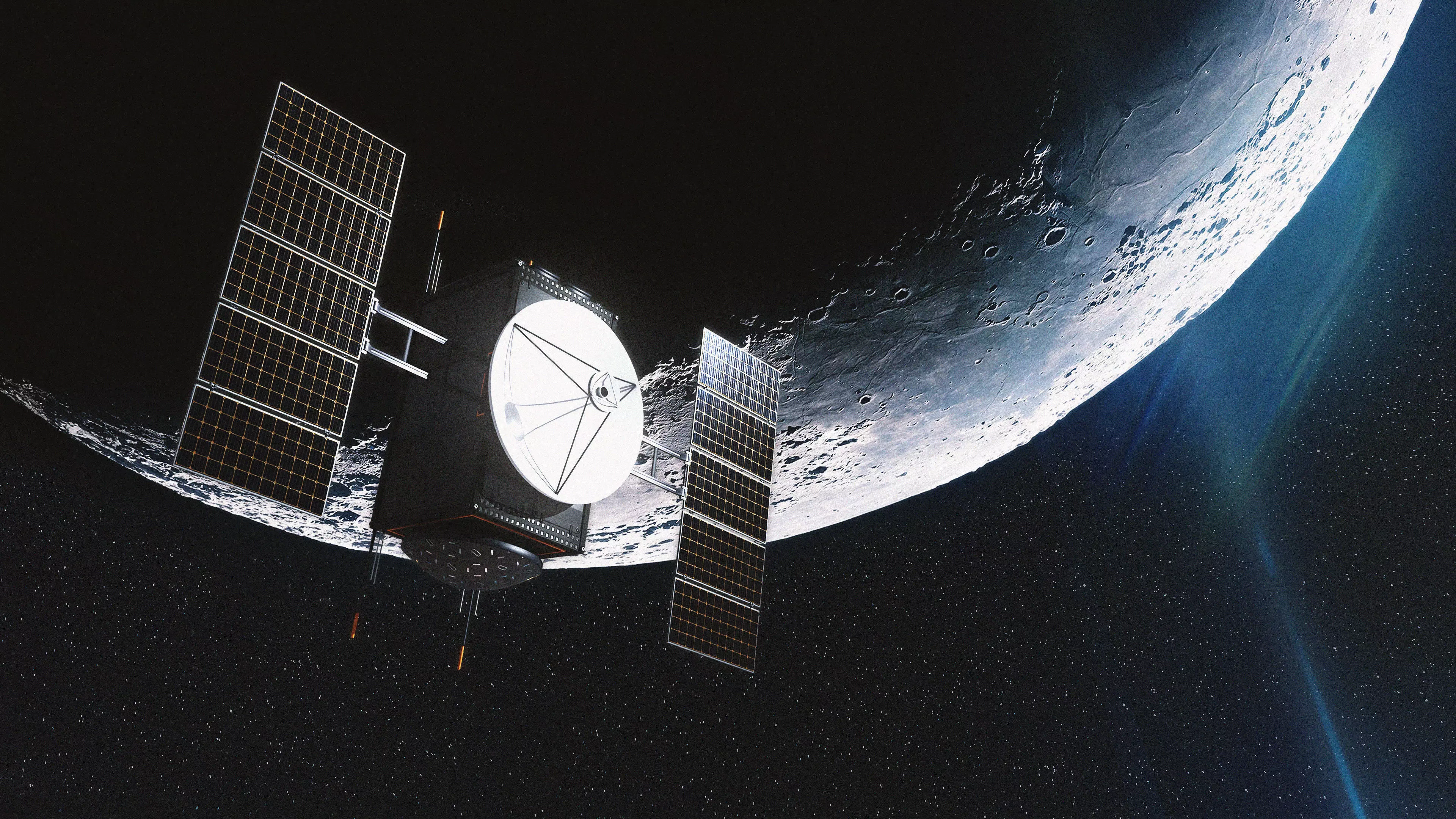 Science Probe Satellite Low-poly 3D model_2