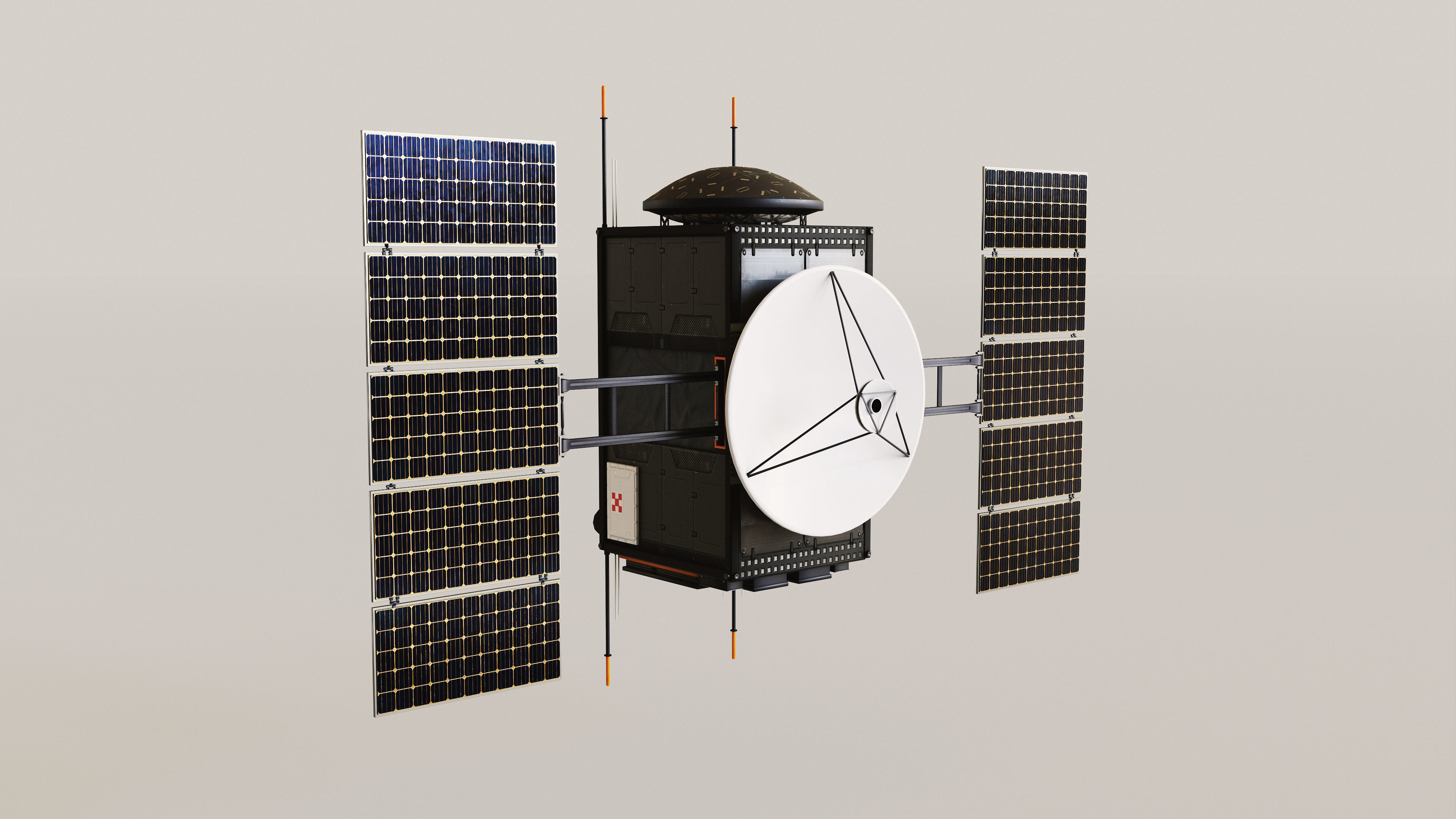 Science Probe Satellite Low-poly 3D model_3