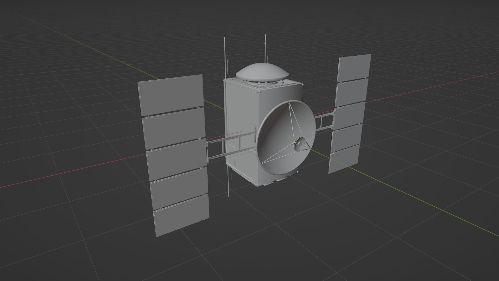 Science Probe Satellite Low-poly 3D model_10