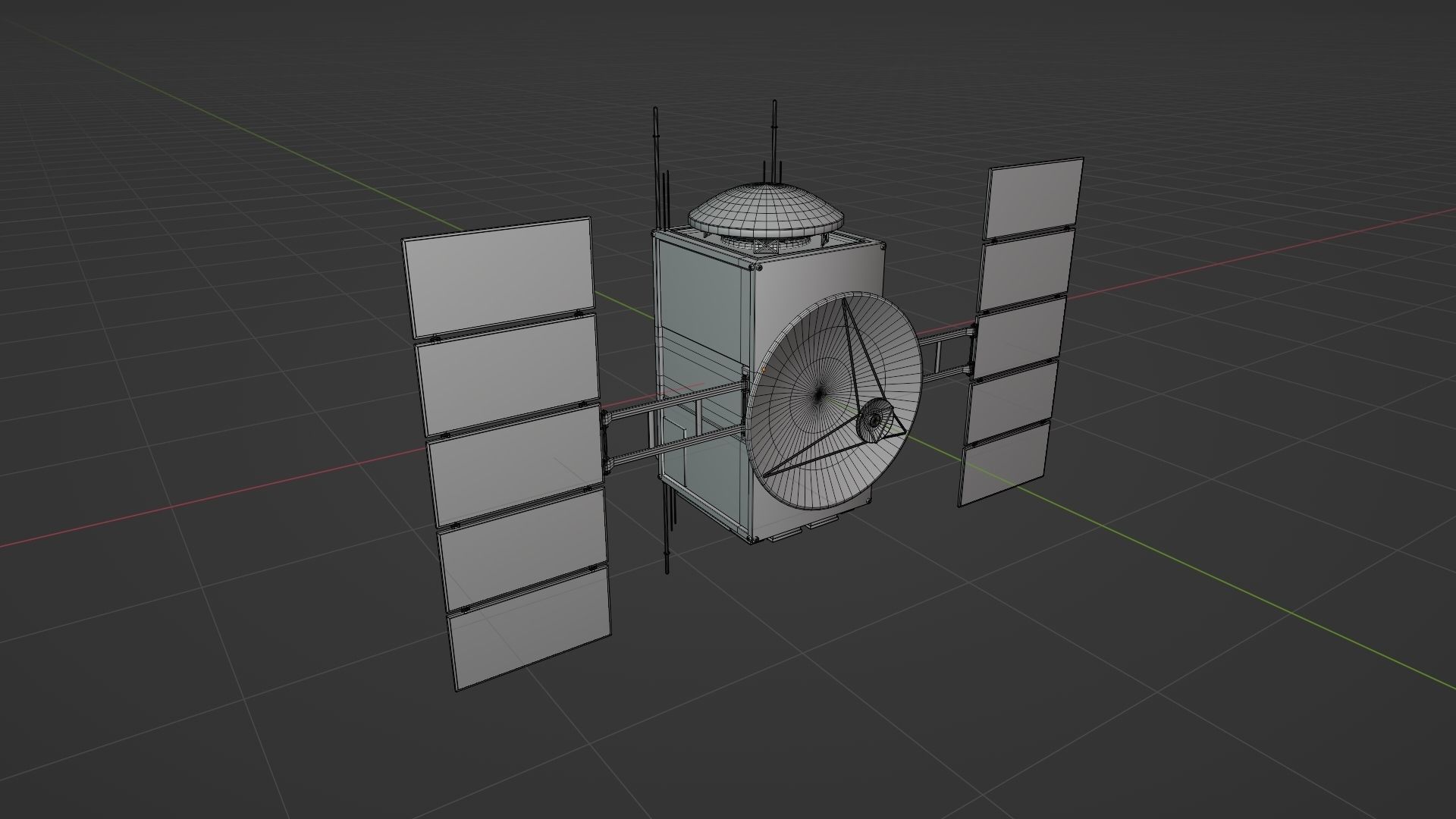 Science Probe Satellite Low-poly 3D model_11