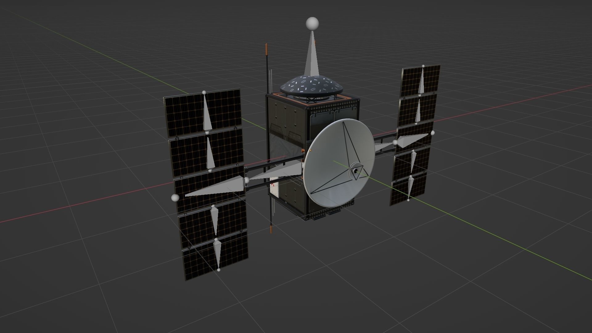 Science Probe Satellite Low-poly 3D model_12