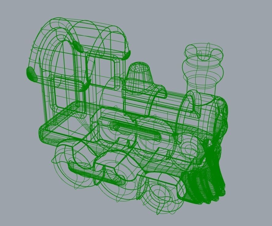 Locomotive train 3D print model_3