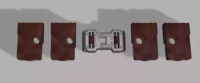 Star Lord comic suit belt pieces 3D print model