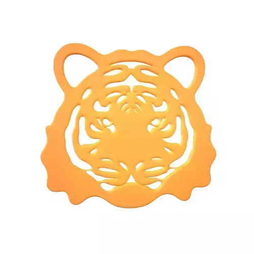 Tiger Head Emblem V1 002