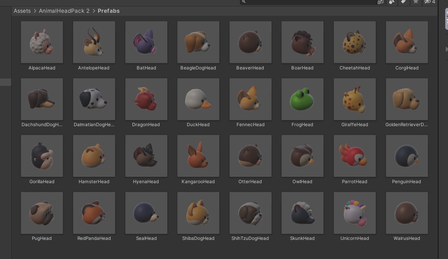 Pack005 Animal Head Pack 2 3D model_35