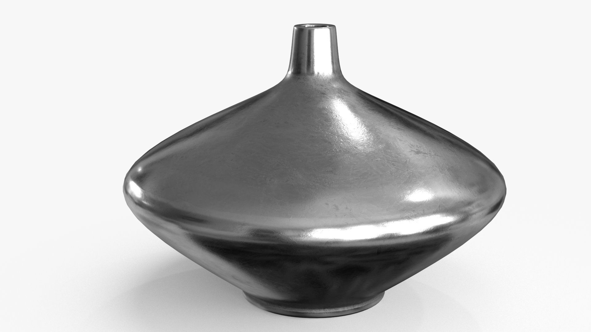Metal Vase Low-poly 3D model_6