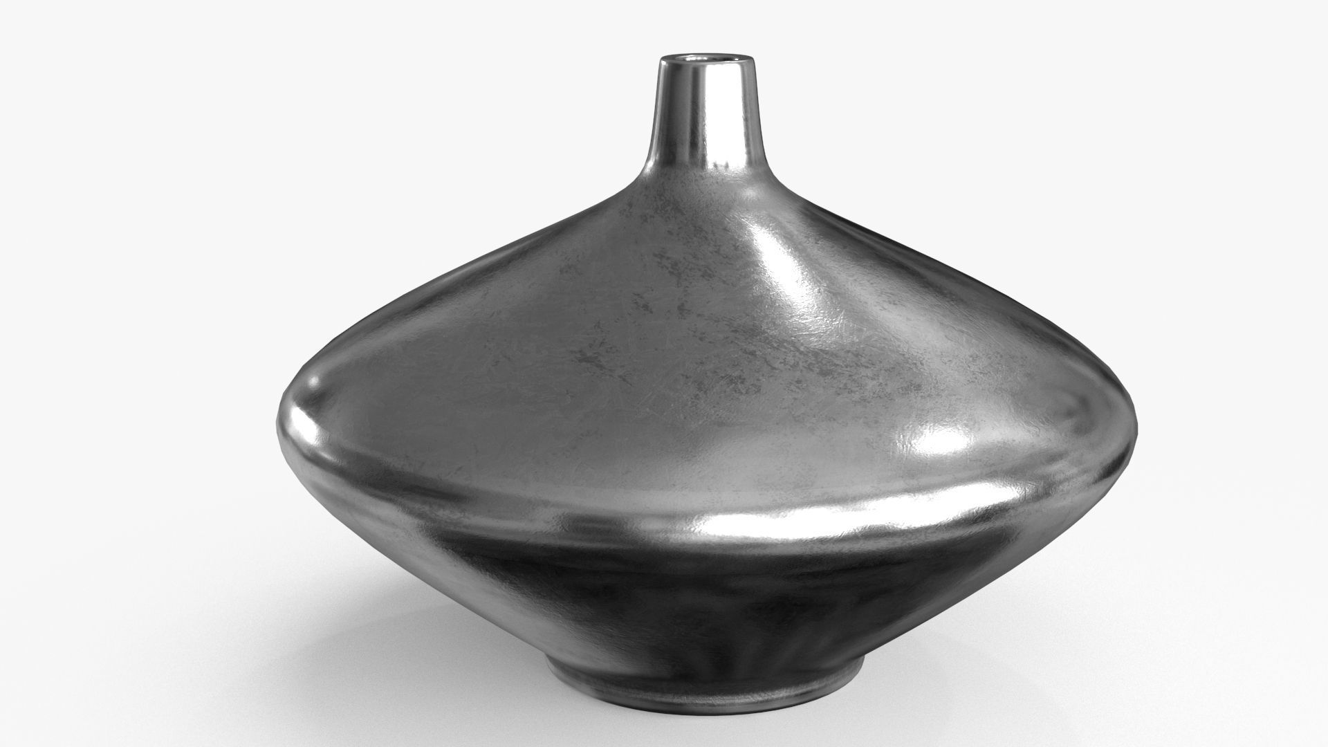 Metal Vase Low-poly 3D model_4