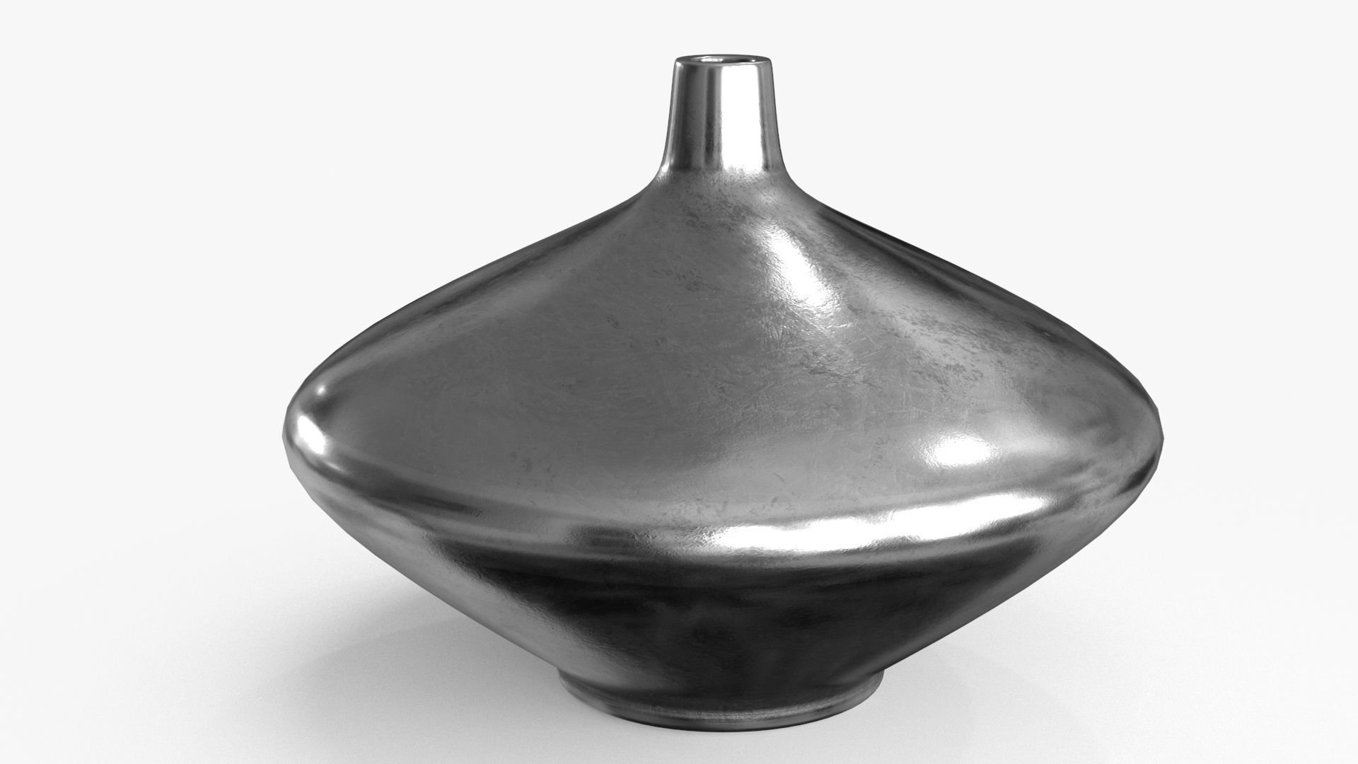 Metal Vase Low-poly 3D model_5
