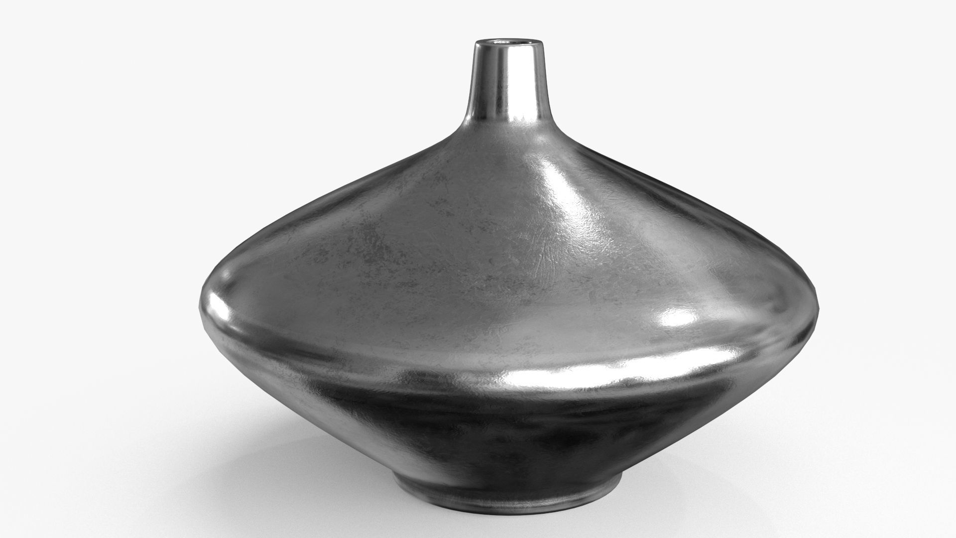 Metal Vase Low-poly 3D model_2
