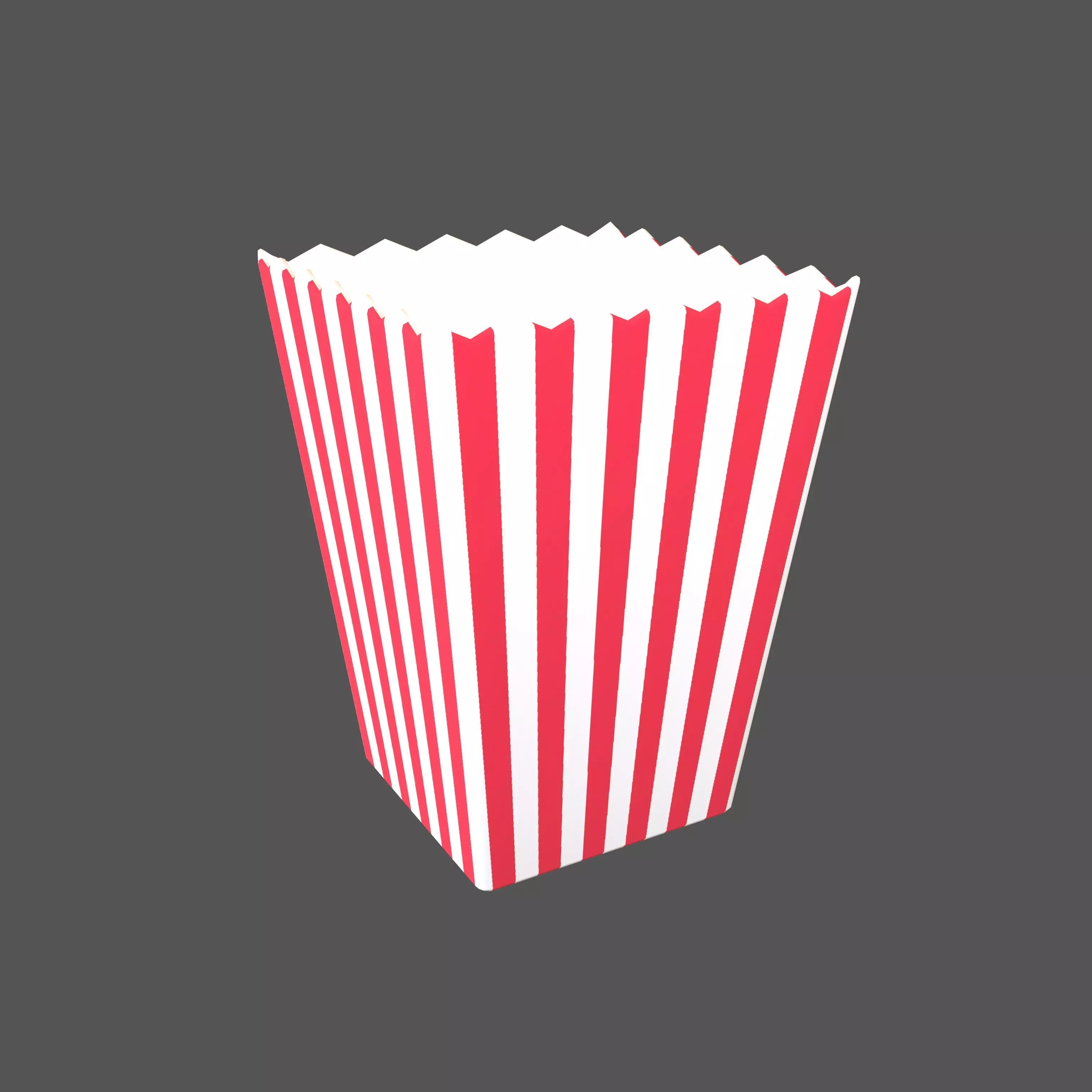Popcorn Cup v1 001 Low-poly 3D model_0