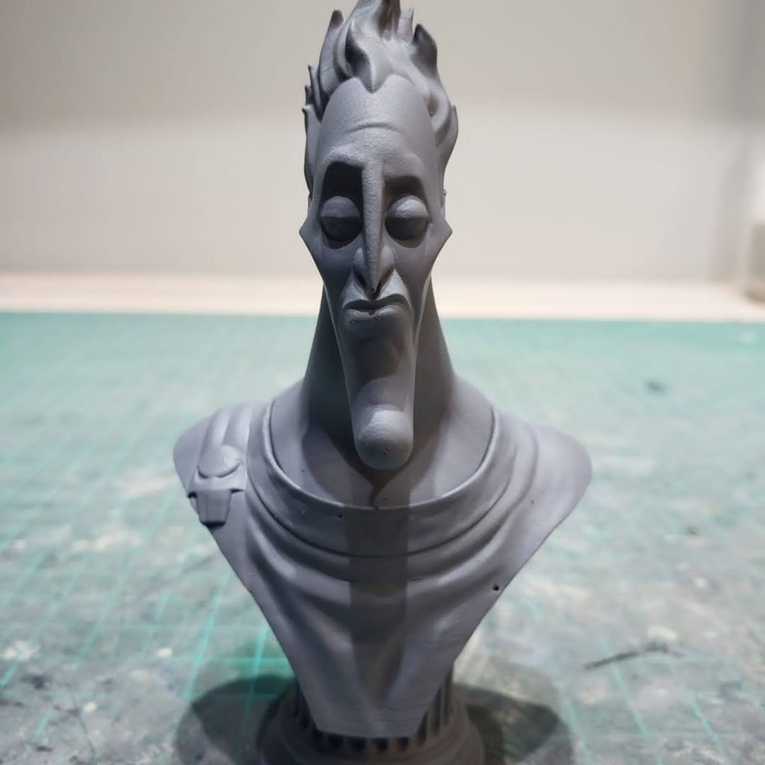 Hades bust STL 3D print model_5