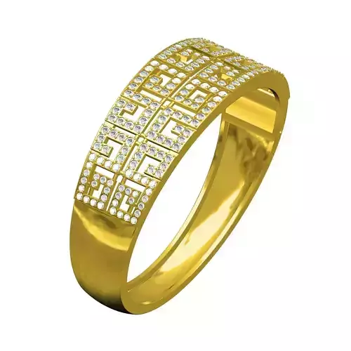 Stylish Round Diamond Plated Bracelet