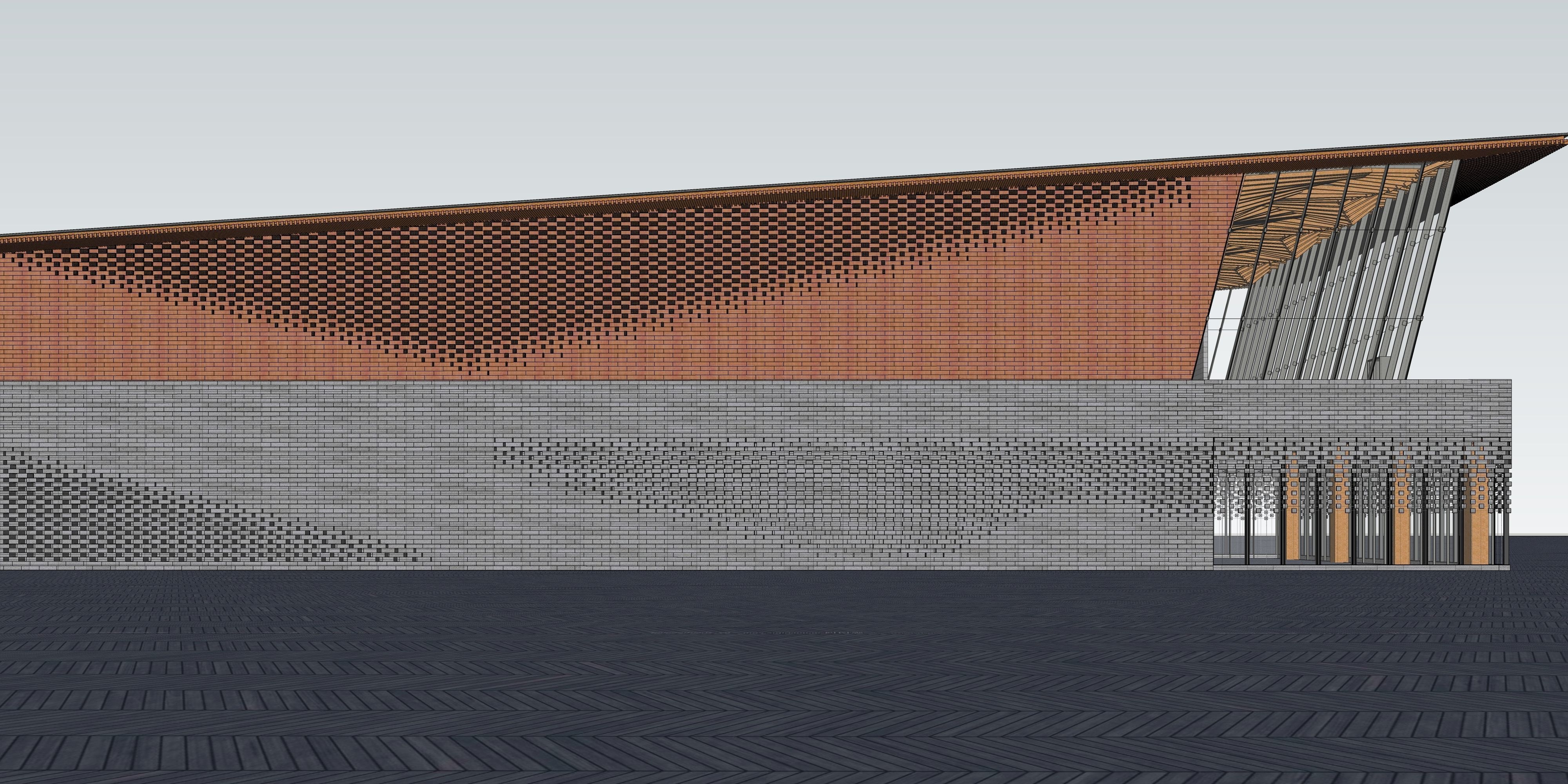Traditional folk customs exhibition hall 3D model_25