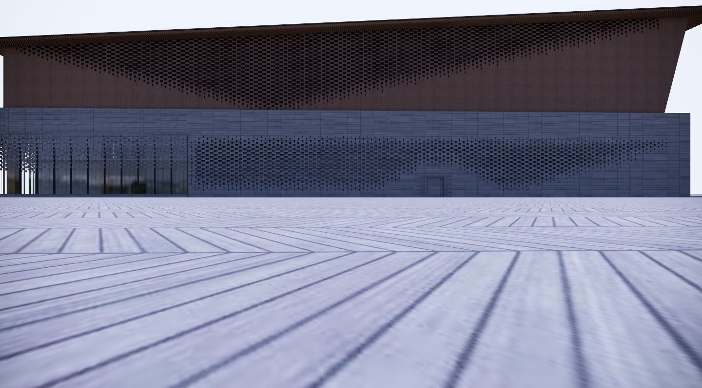 Traditional folk customs exhibition hall 3D model_3