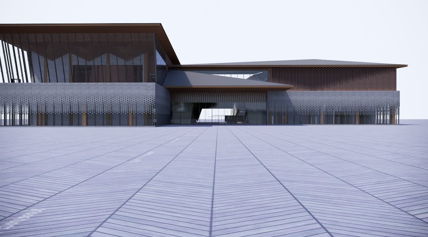 Traditional folk customs exhibition hall 3D model_5
