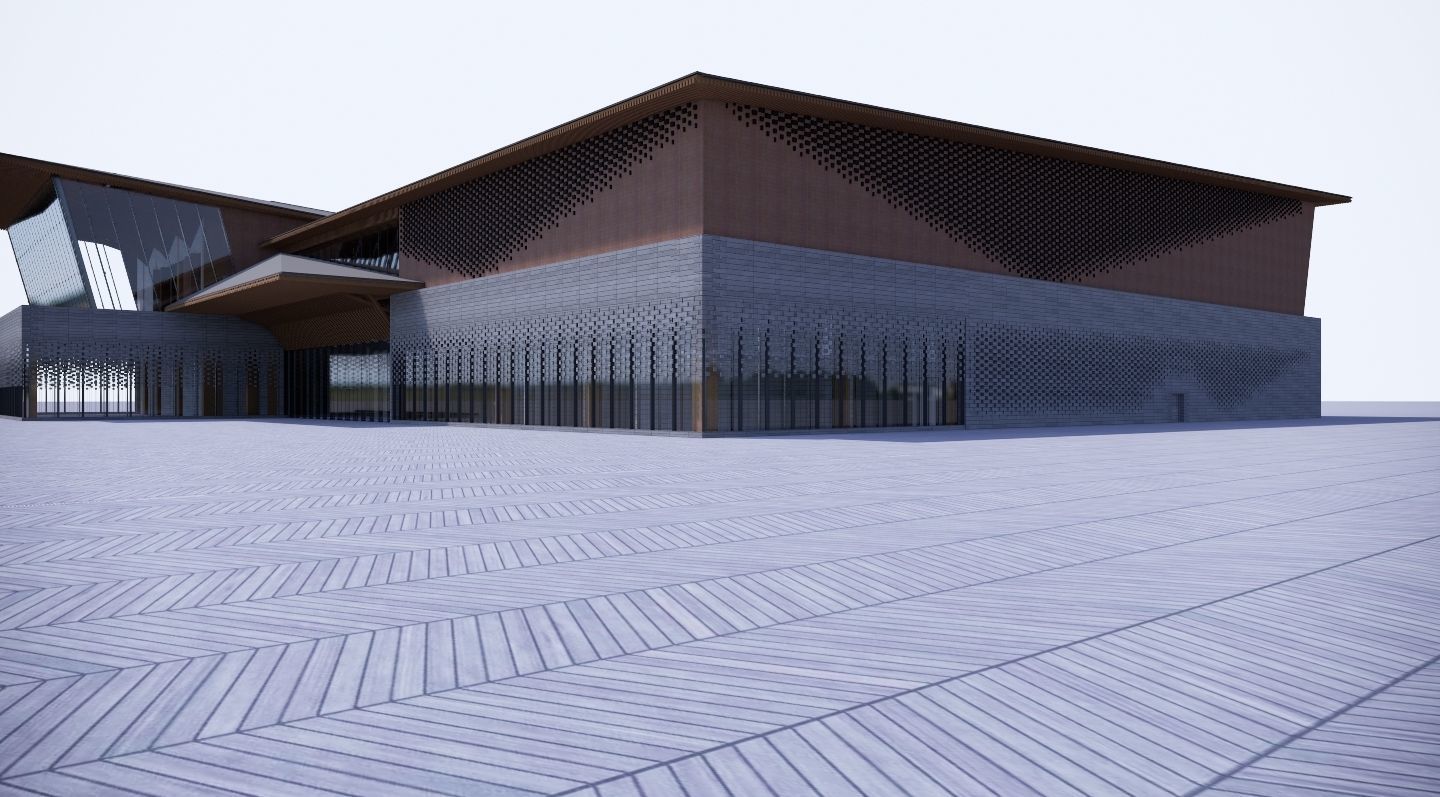 Traditional folk customs exhibition hall 3D model_4