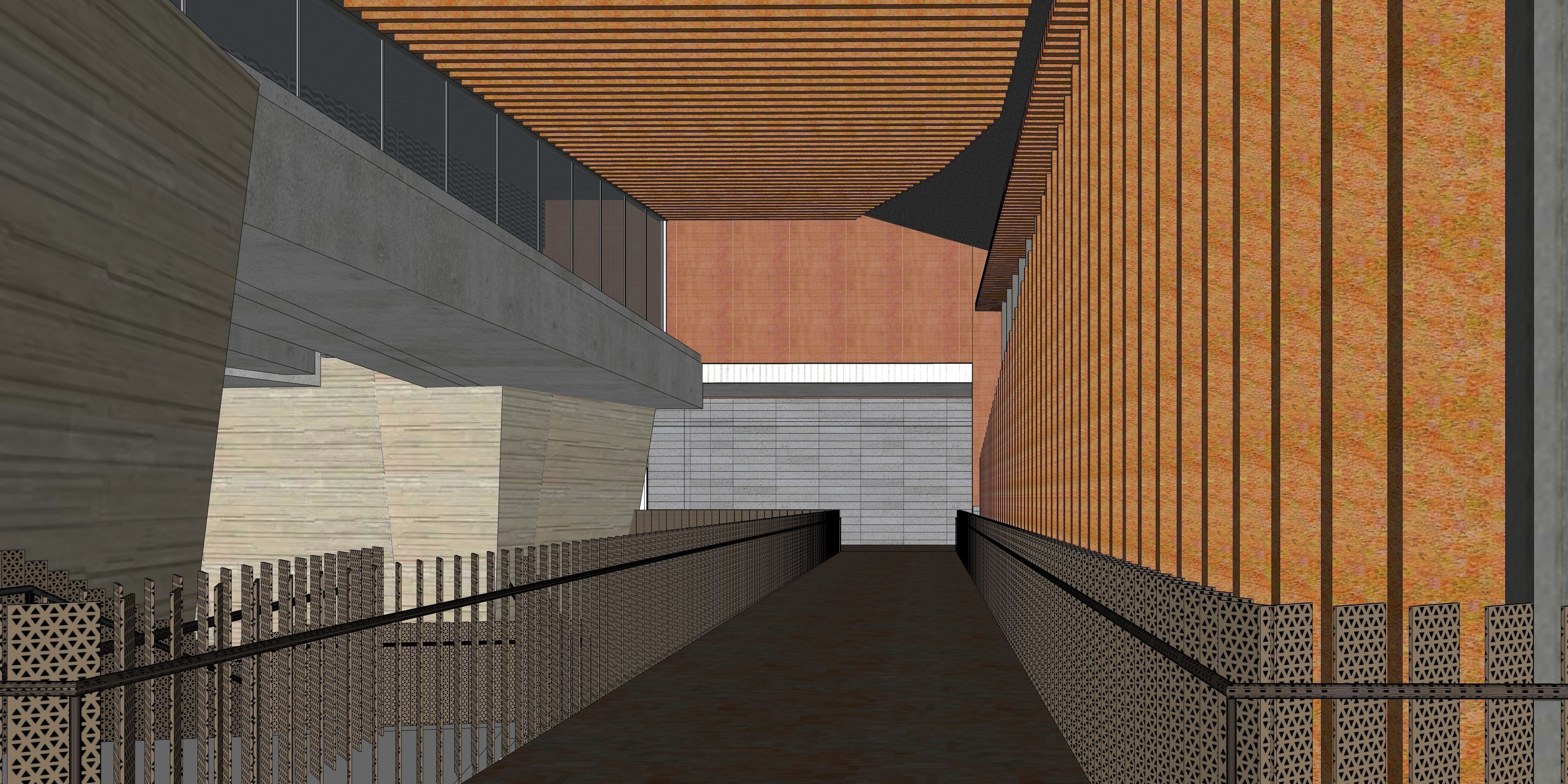 Traditional folk customs exhibition hall 3D model_16