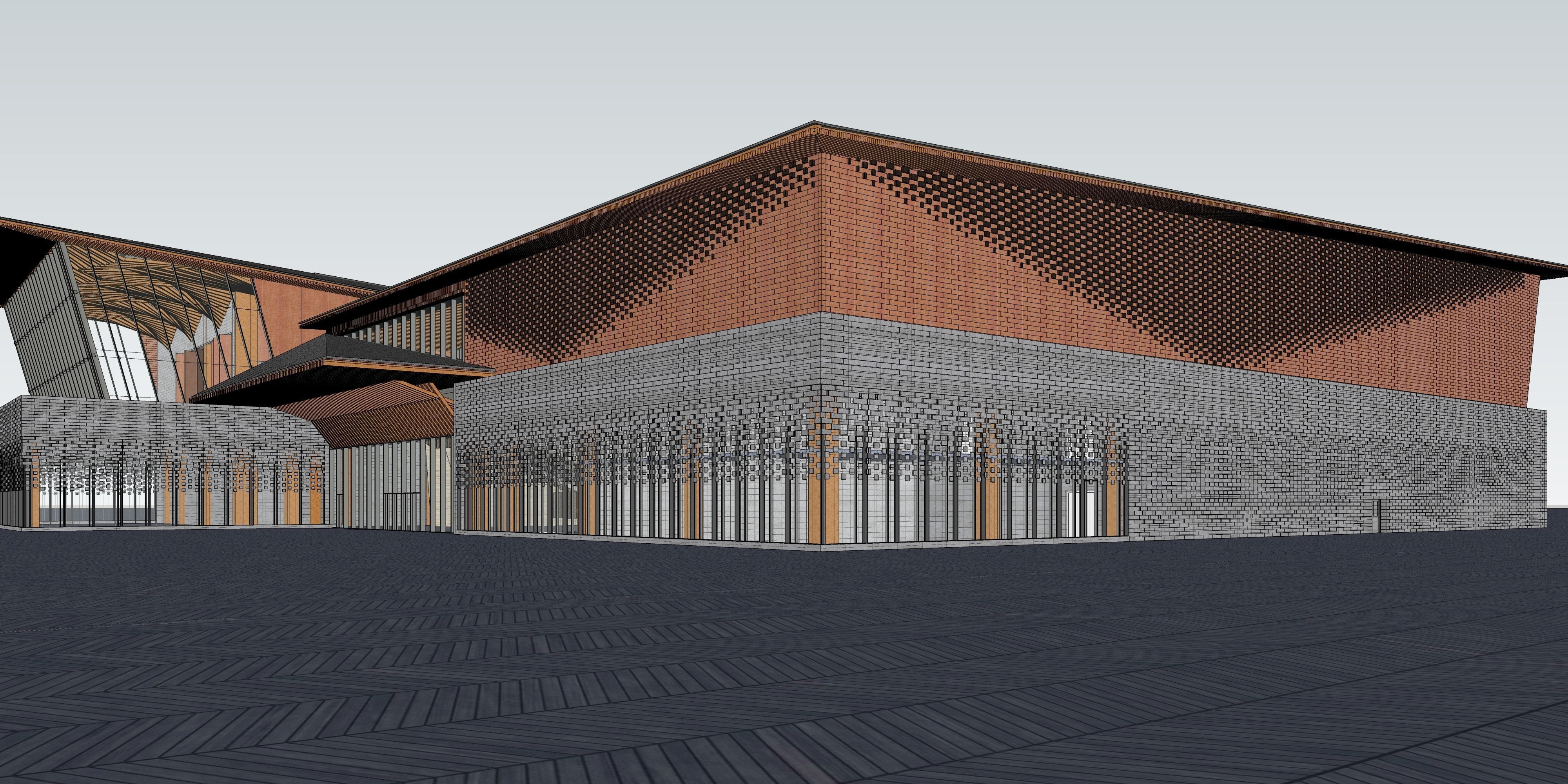 Traditional folk customs exhibition hall 3D model_22