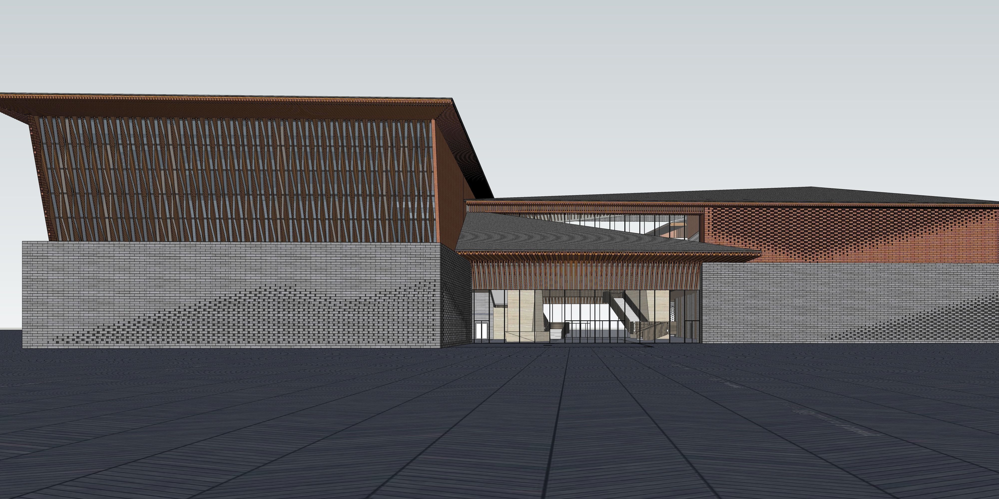 Traditional folk customs exhibition hall 3D model_10