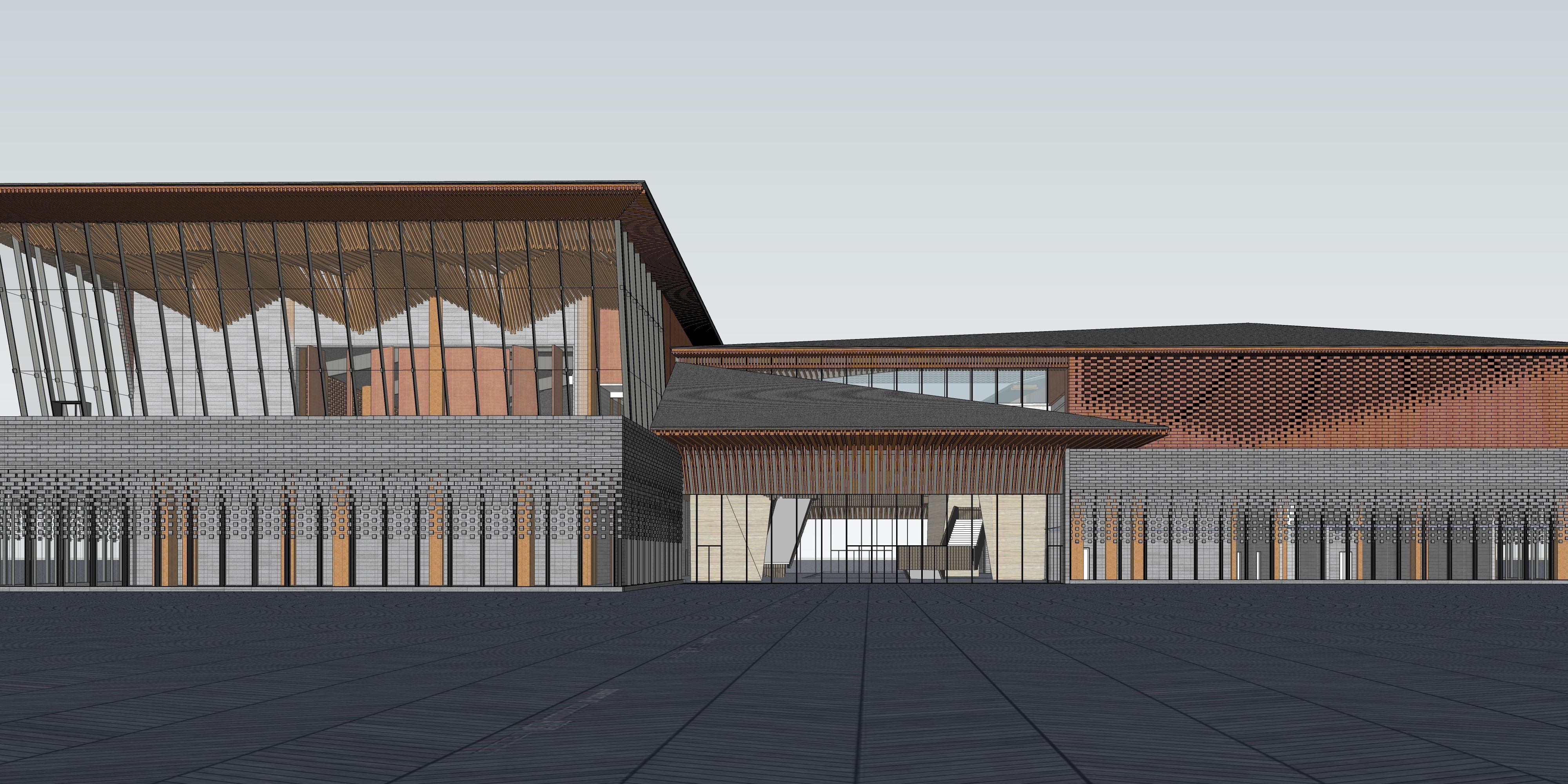 Traditional folk customs exhibition hall 3D model_23