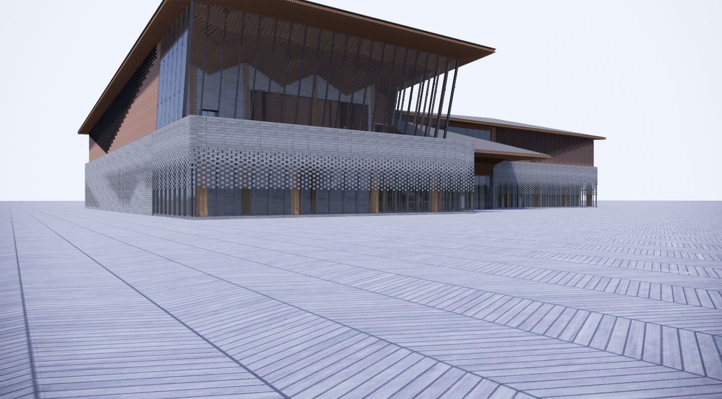 Traditional folk customs exhibition hall 3D model_6